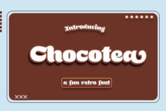 Chocotea: A Playful Display Font That Pops on Digital Screens