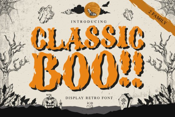 Classic Boo: A Retro Display Font That Brings Handmade Charm to Life