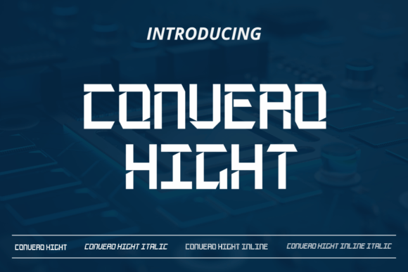 Convero Hight: A Techno Display Font That Anchors Bold Brand Identity