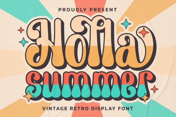 Holla Summer: A Vintage Display Font That Just Fits