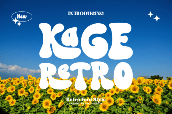 Kage Retro: A Fun, Groovy Display Font for Small Business Branding