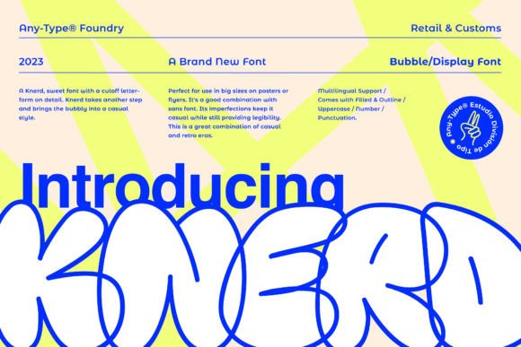 Knerd: A Chunky, Sweet Display Font with Graffiti Soul