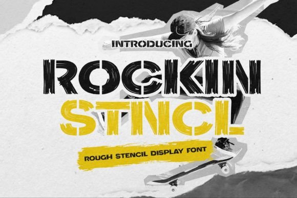 Rockin Stncl: A Bold, Stencil-Inspired Display Font for Digital Branding